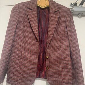 VINTAGE CELINE PARIS WOOL PLAID JACKETS SIZE 38